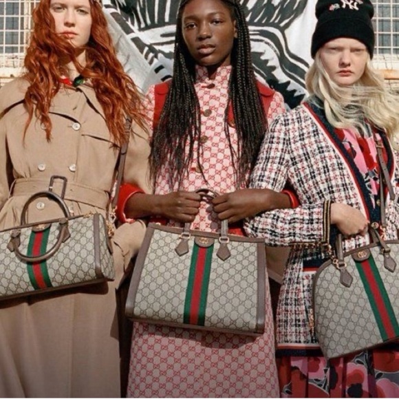 A125- 💯 % authentic Gucci Ophidia MEDIUM tote bag - Picture 2 of 15